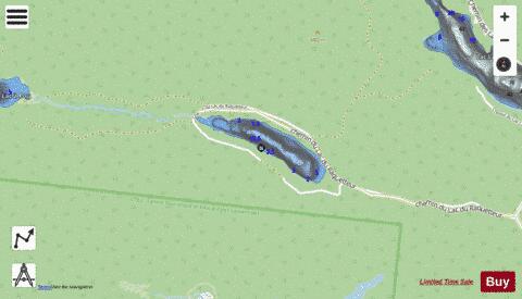 Raquetteur  Lac depth contour Map - i-Boating App - Streets