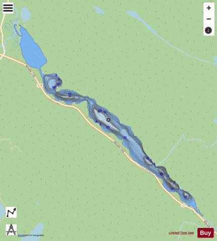 Roberge  Lac depth contour Map - i-Boating App - Streets