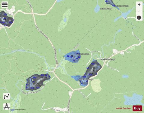 Roche  Lac De La depth contour Map - i-Boating App - Streets