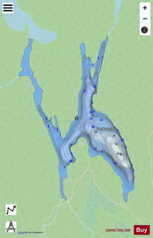 Roucette, Lac depth contour Map - i-Boating App - Streets