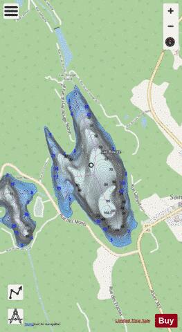 Rouge, Lac depth contour Map - i-Boating App - Streets