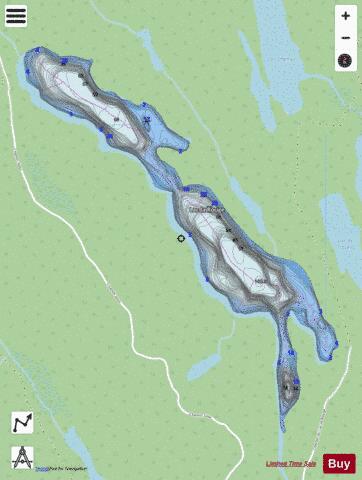Rouge, Lac la depth contour Map - i-Boating App - Streets