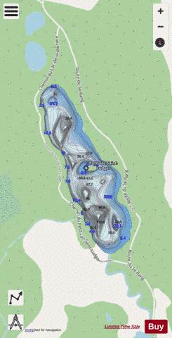 Saint-Ludger, Petit lac depth contour Map - i-Boating App - Streets