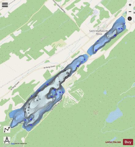 Saint Mathieu  Petit Lac depth contour Map - i-Boating App - Streets