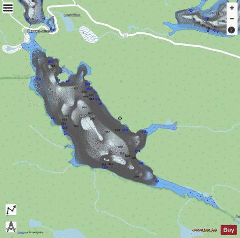 Sarrazin, Lac depth contour Map - i-Boating App - Streets