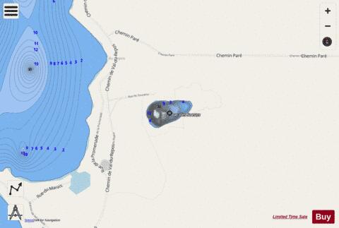Soeurs  Lac Des depth contour Map - i-Boating App - Streets