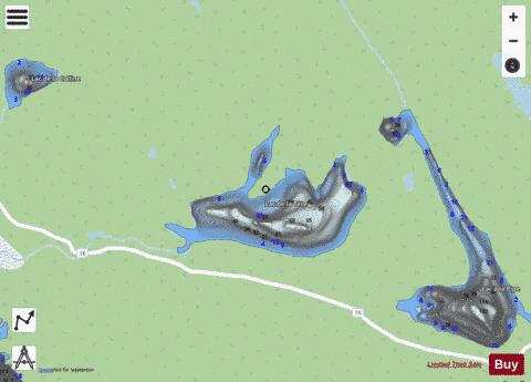 Tete  Lac De La depth contour Map - i-Boating App - Streets