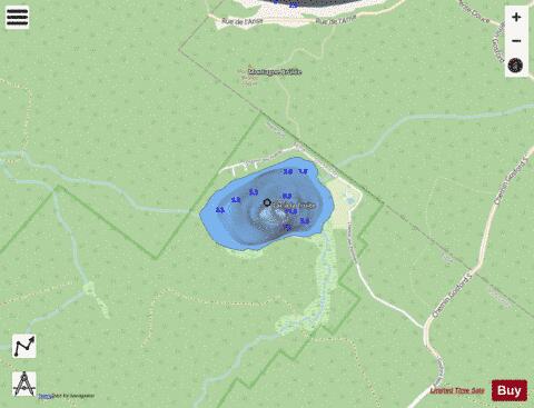 Truite  Lac A La depth contour Map - i-Boating App - Streets