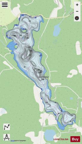 Viceroy, Lac depth contour Map - i-Boating App - Streets