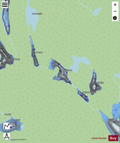 Voizard  Lac depth contour Map - i-Boating App - Streets