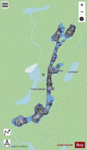 Wagamung, Lac depth contour Map - i-Boating App - Streets