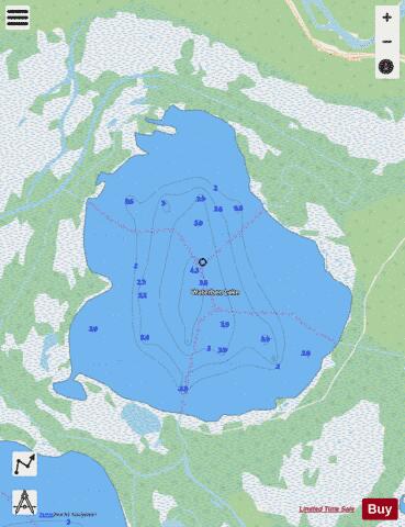 Waterhen Lake  Delta depth contour Map - i-Boating App - Streets