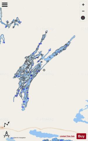 Wild Nest Lake depth contour Map - i-Boating App - Streets
