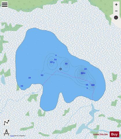 Willow A-B Lake depth contour Map - i-Boating App - Streets