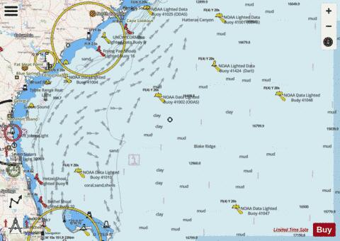 CAPE HATTERAS TO STRAITS OF FLORIDA Marine Chart - Nautical Charts App - Streets
