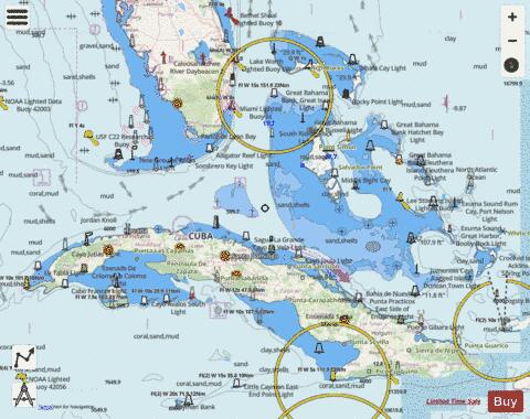 STRAITS OF FLORIDA AND APPROACHES Marine Chart - Nautical Charts App - Streets