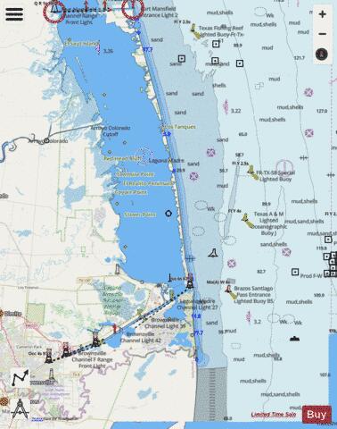 SOUTHERN PART OF LAGUNA MADRE Marine Chart - Nautical Charts App - Streets