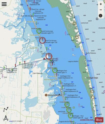 LAGUNA MADRE CHUBBY ISLAND TO STOVER POINT Marine Chart - Nautical Charts App - Streets