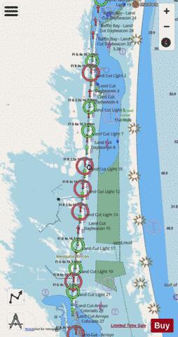 LAGUNA MADRE MIDDLE GROUND TO CHUBBY ISLAND SIDE A Marine Chart - Nautical Charts App - Streets