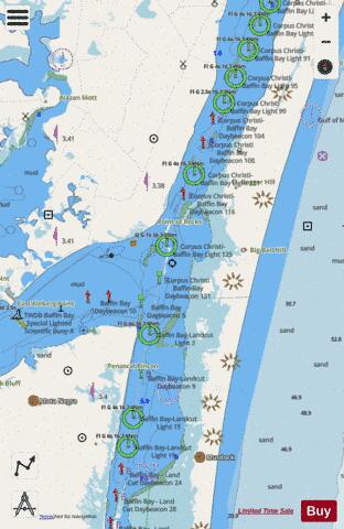 REDFISH BAY TO MIDDLE GROUND SIDE B Marine Chart - Nautical Charts App - Streets