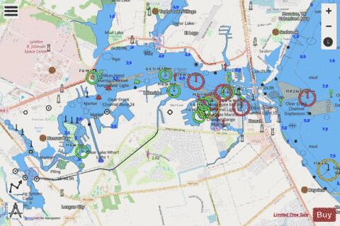 GALVESTON BAY SIDE B INSET 2 Marine Chart - Nautical Charts App - Streets