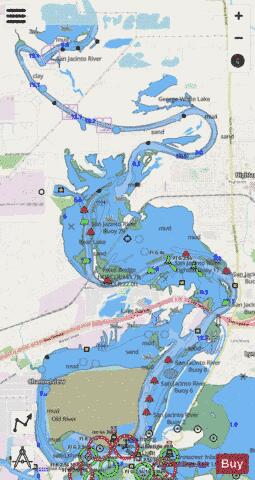 SAN JACINTO AND OLD RIVERS EXTENSION Marine Chart - Nautical Charts App - Streets