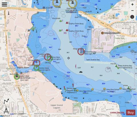 NAVAL COASTAL SYSTEMS CENTER SAINT ANDREW BAY Marine Chart - Nautical Charts App - Streets