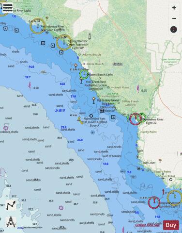 HORSESHOE POINT TO ROCK ISLAND Marine Chart - Nautical Charts App - Streets