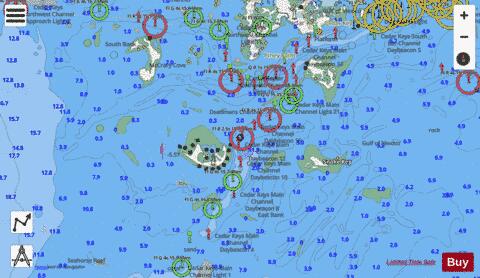 CEDAR KEYS Marine Chart - Nautical Charts App - Streets