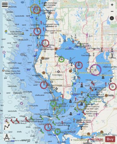 TAMPA BAY AND ST JOSEPH SOUND Marine Chart - Nautical Charts App - Streets