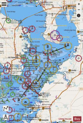 TAMPA BAY NORTHERN SECTION Marine Chart - Nautical Charts App - Streets