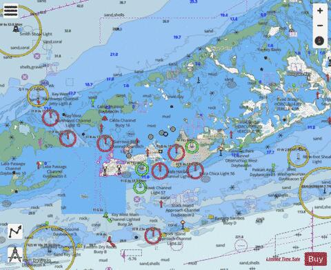 SUGARLOAF KEY TO KEY WEST Marine Chart - Nautical Charts App - Streets