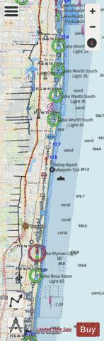 LAKE WORTH TO DEERFIELD BEACH FLORIDA PP-QQ Marine Chart - Nautical Charts App - Streets
