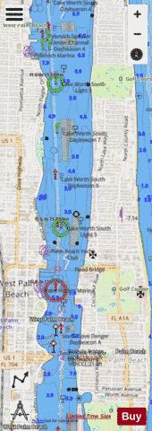 LAKE WORTH INSET 3 Marine Chart - Nautical Charts App - Streets