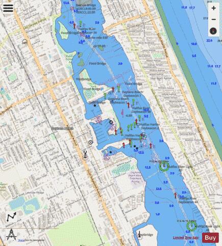 DAYTONA BEACH MUNICIPAL YACHT BASIN Marine Chart - Nautical Charts App - Streets