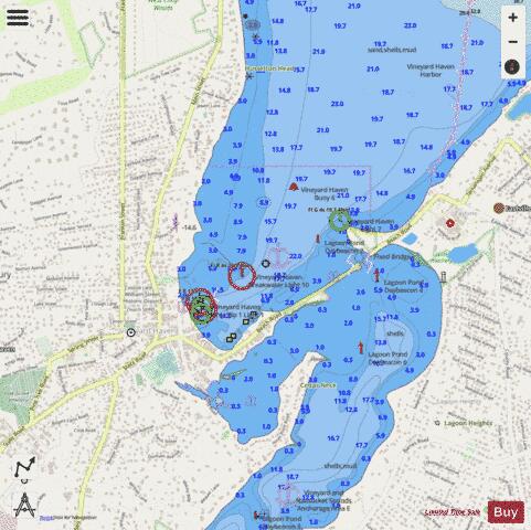 VINEYARD HAVEN HARBOR  MA Marine Chart - Nautical Charts App - Streets