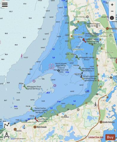 WELLFLEET HARBOR  MA Marine Chart - Nautical Charts App - Streets