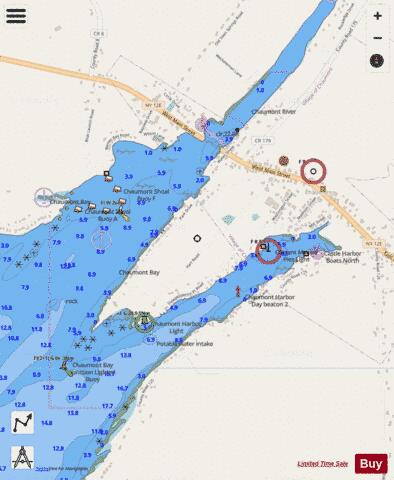 CHAUMONT HARBOR NEW YORK INSET Marine Chart - Nautical Charts App - Streets