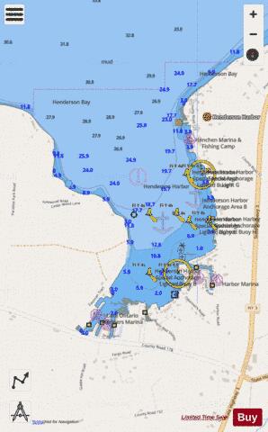 HENDERSON HARBOR NEW YORK INSET Marine Chart - Nautical Charts App - Streets