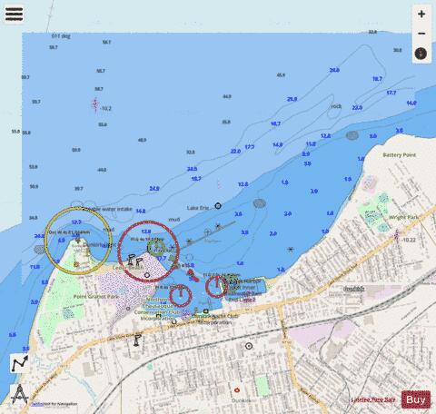DUNKIRK HARBOR NEW YORK INSET Marine Chart - Nautical Charts App - Streets
