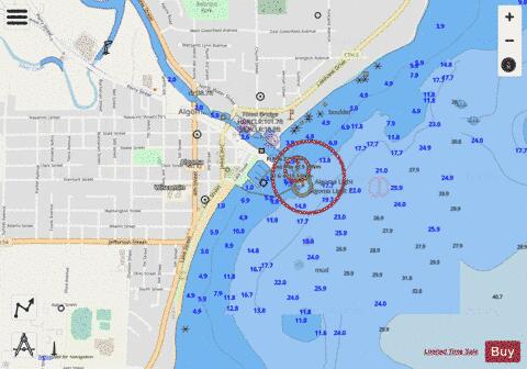 ALGOMA WISCONSIN Marine Chart - Nautical Charts App - Streets