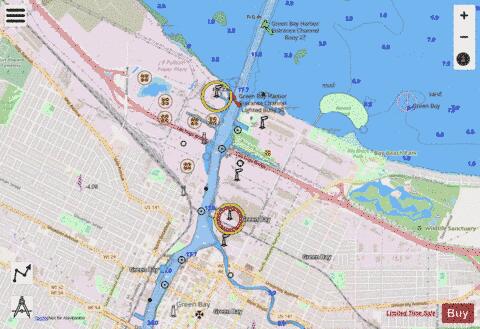 LAKE WINNEBAGO and FOX RIV PG 34 Marine Chart - Nautical Charts App - Streets