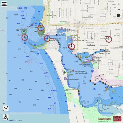 LUDINGTON HARBOR  Marine Chart - Nautical Charts App - Streets