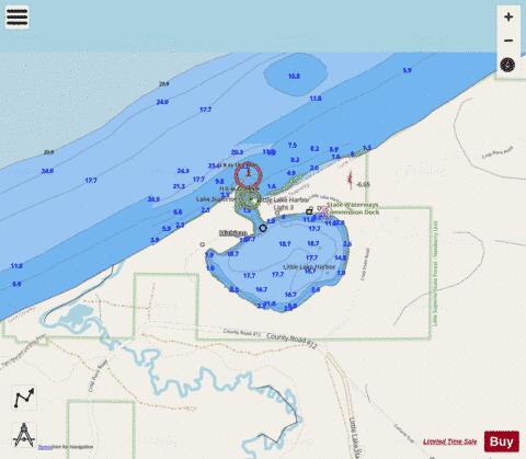 LITTLE LAKE HARBOR MICHIGAN Marine Chart - Nautical Charts App - Streets