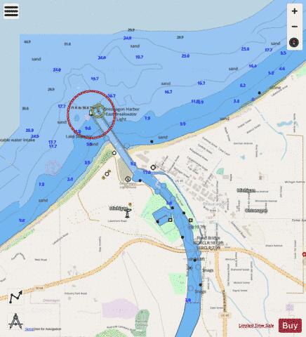 ONTONAGON HARBOR MICHIGAN Marine Chart - Nautical Charts App - Streets