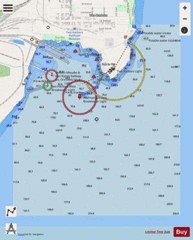 TWO HARBORS MINNESOTA Marine Chart - Nautical Charts App - Streets