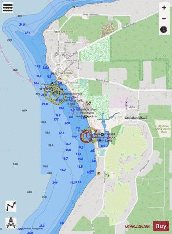 LA POINTE HARBOR WISCONSIN Marine Chart - Nautical Charts App - Streets
