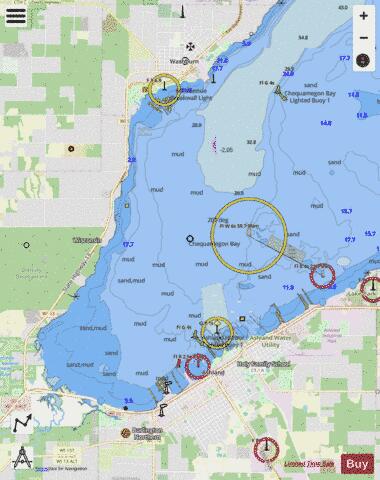 ASHLAND AND WASHBURN HARBORS WISCONSIN Marine Chart - Nautical Charts App - Streets