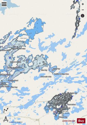 BASSWOOD LAKE EASTERN PART Marine Chart - Nautical Charts App - Streets