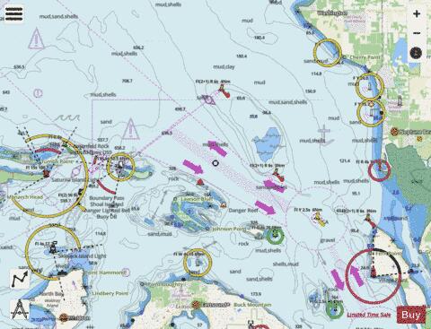 ROSARIO STRAIT TO CHERRY POINT Marine Chart - Nautical Charts App - Streets